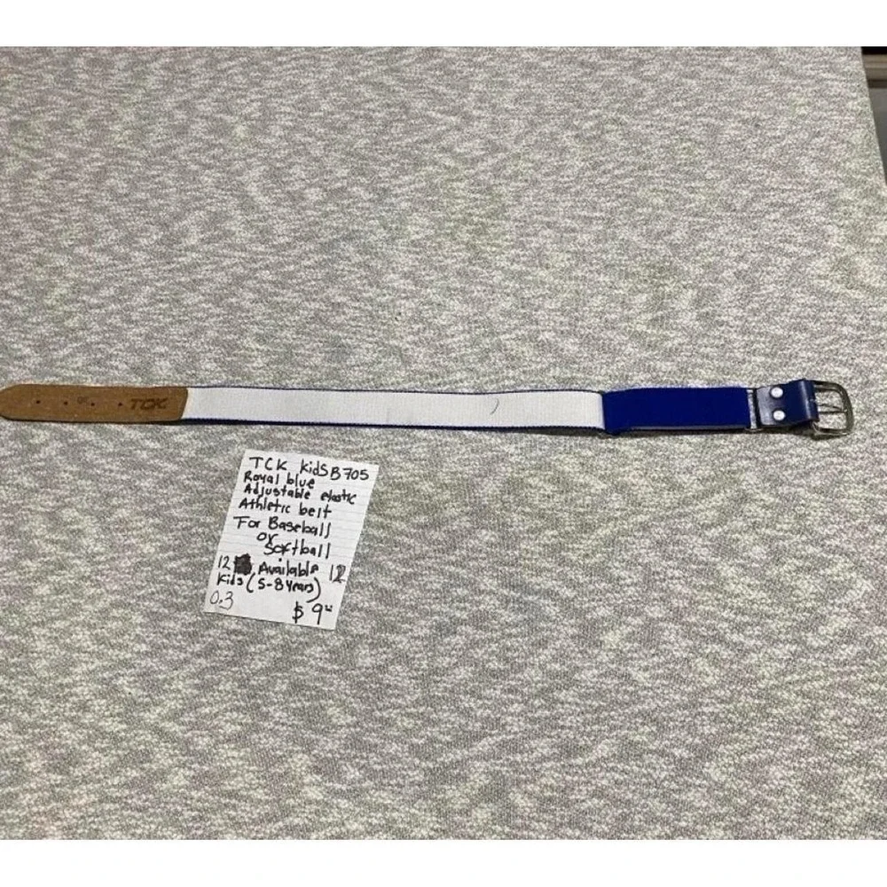 TCK Blue Athletic belt Baseball-or Softball kids size (5-8 years). SKU-B705